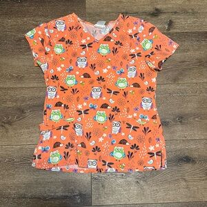 Scrubstar owl scrub top‎ medium